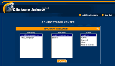 Add New Company or View Data